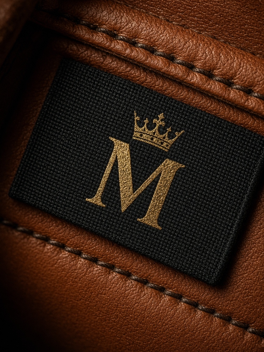 Monarque Leather woven label